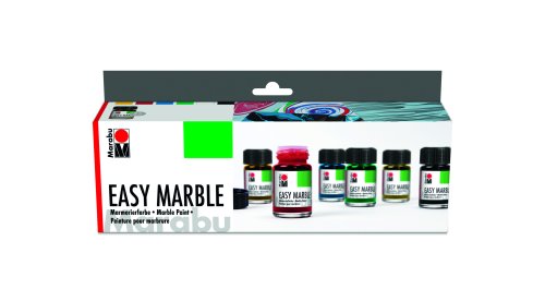Marabu easy marble Starter-Set, 6 x 15 ml