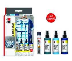 Marabu Fashion Spray Set SHIBORI STYLE, 3 x 100 ml, 1 x...