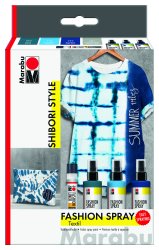 Marabu Fashion Spray Set SHIBORI STYLE, 3 x 100 ml, 1 x 25 ml