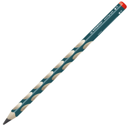 Ergonomischer Dreikant-Bleistift für Rechtshänder - STABILO EASYgraph in petrol - Einzelstift - Härtegrad HB