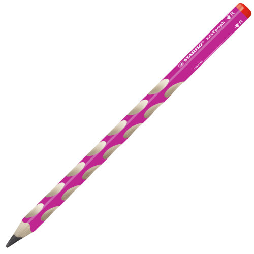 Ergonomischer Dreikant-Bleistift für Rechtshänder - STABILO EASYgraph in pink - Einzelstift - Härtegrad HB