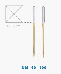 SCHMETZ Gold Jeans-Nadeln | 130/705 H-JT