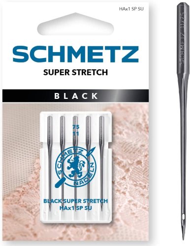 SCHMETZ 5 Black Super Stretch-Nadeln | HAx1 SP SU 75/11