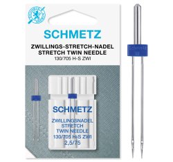SCHMETZ Zwillings-Stretch-Nadeln 2,5/75 | 130/705 H-S ZWI